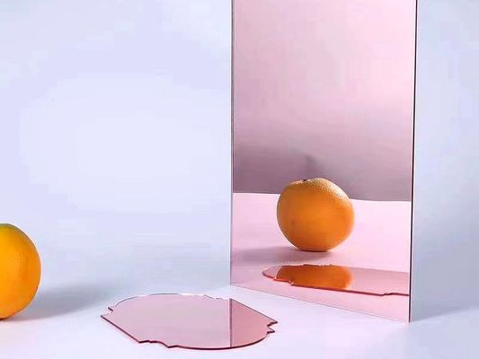 зеркало плексигласа 0.8-6mm покрывает легковес листа розового зеркала золота акриловый